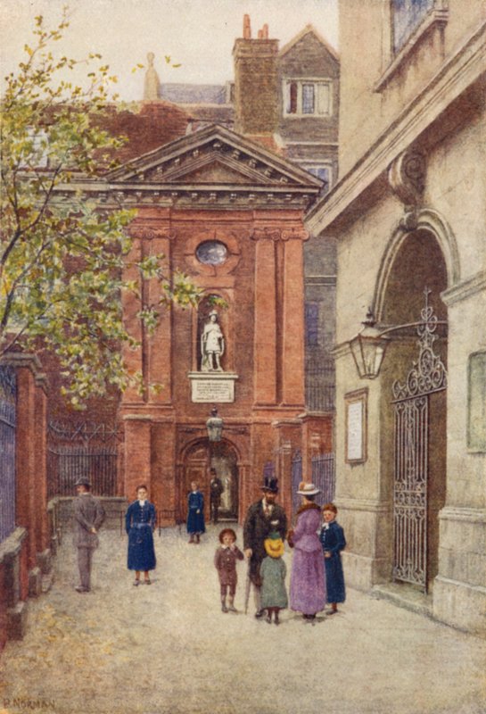 Christs Hospitalin ja Christ Churchin sisäänkäynnit, 1895 tekijältä Philip Norman