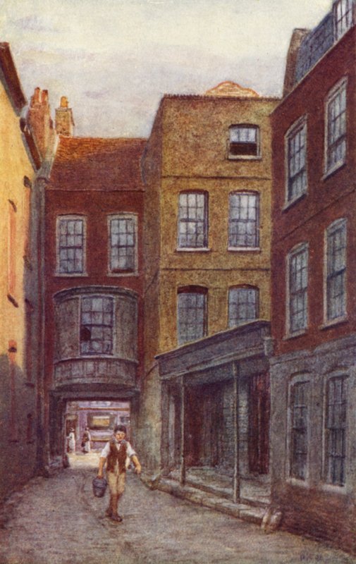 White Horse Innin portti ja sisäänkäynti, Fetter Lane, 1898 tekijältä Philip Norman