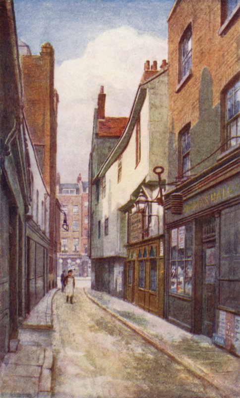 Leather Lane, joka katsoo etelään kohti Holbornia, 1897 tekijältä Philip Norman