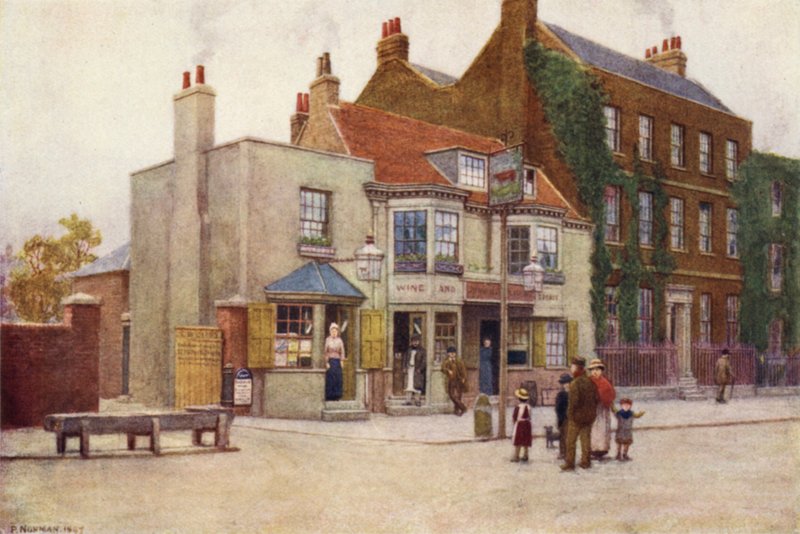 Red Cow Public-House ja Fairlawn, Hammersmith Road, 1897 tekijältä Philip Norman