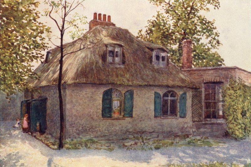 Olkikattoinen mökki lähellä Paddington Greeniä, 1895 tekijältä Philip Norman