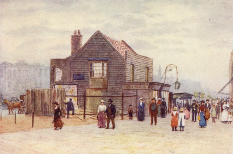 Vine Tavern, Mile End, länteen katsova, 1903 tekijältä Philip Norman