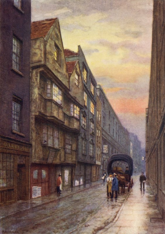Wych Street, Strand, katsoen luoteeseen, 1901 tekijältä Philip Norman