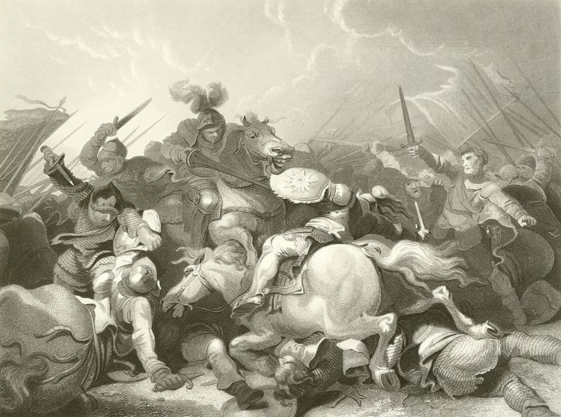 Bosworthin kentän taistelu tekijältä Philippe Jacques de Loutherbourg