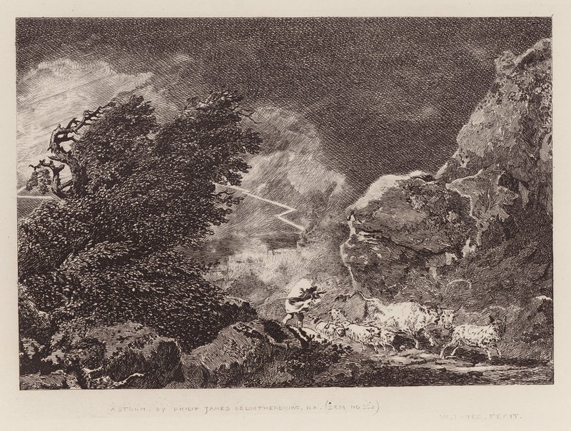 Myrsky (kaiverrus) tekijältä Philippe de (after) Loutherbourg