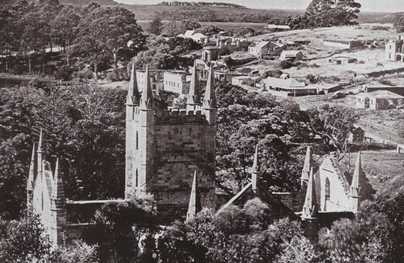 Historiallinen Port Arthur, Tasmania (m/w kuva) tekijältä Photographer Australian