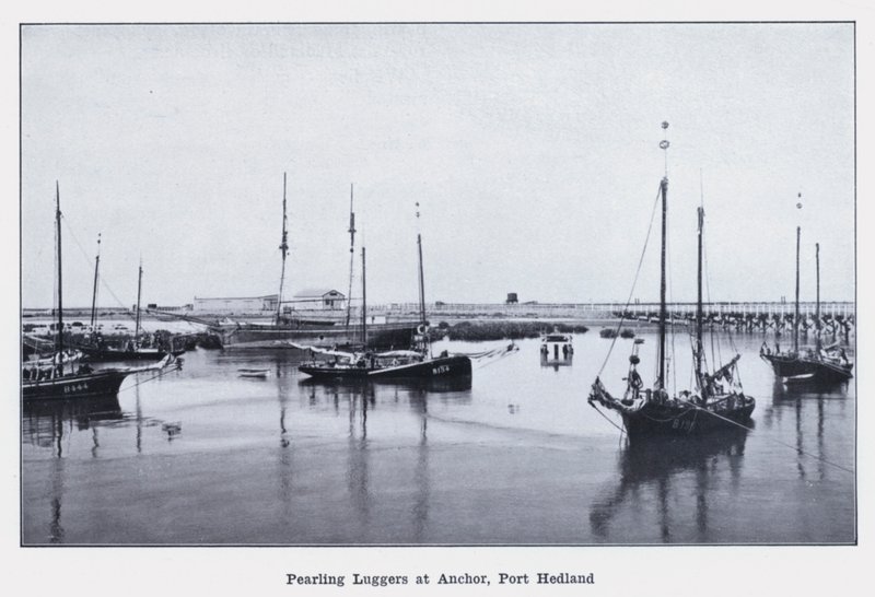 Pearling Luggers at Anchor, Port Hedland (m/w kuva) tekijältä Photographer Australian