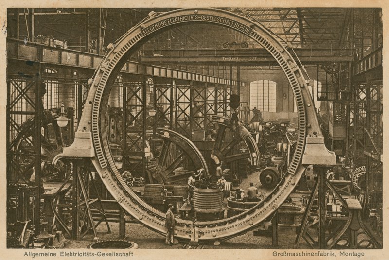 Allgemeine Elektricitats-Gesellschaft. Postikortti lähetetty 20. huhtikuuta 1913. tekijältä Photographer German