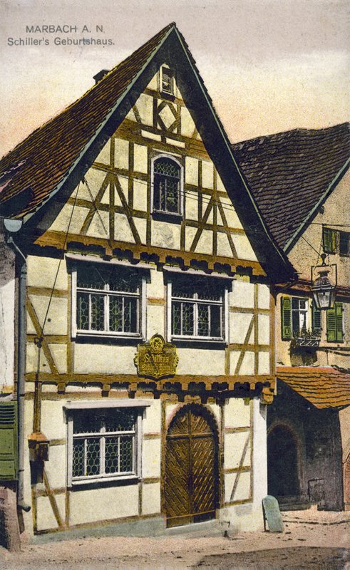 Friedrich Schillerin syntymäpaikka, Marbach am Neckar, Saksa (värikuva) tekijältä Photographer German