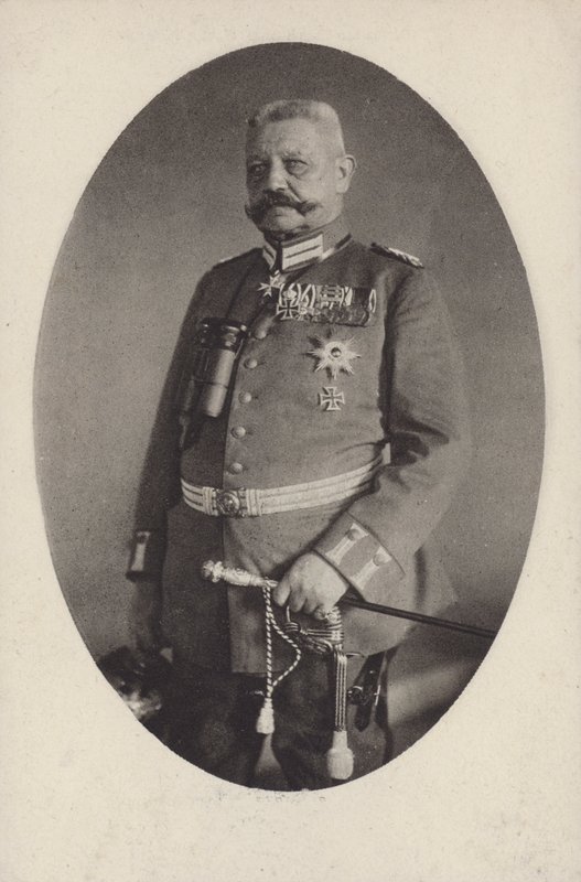 Kenttämarsalkka Paul von Hindenburg, Saksan armeijan komentaja ensimmäisessä maailmansodassa (m/v kuva) tekijältä Photographer German