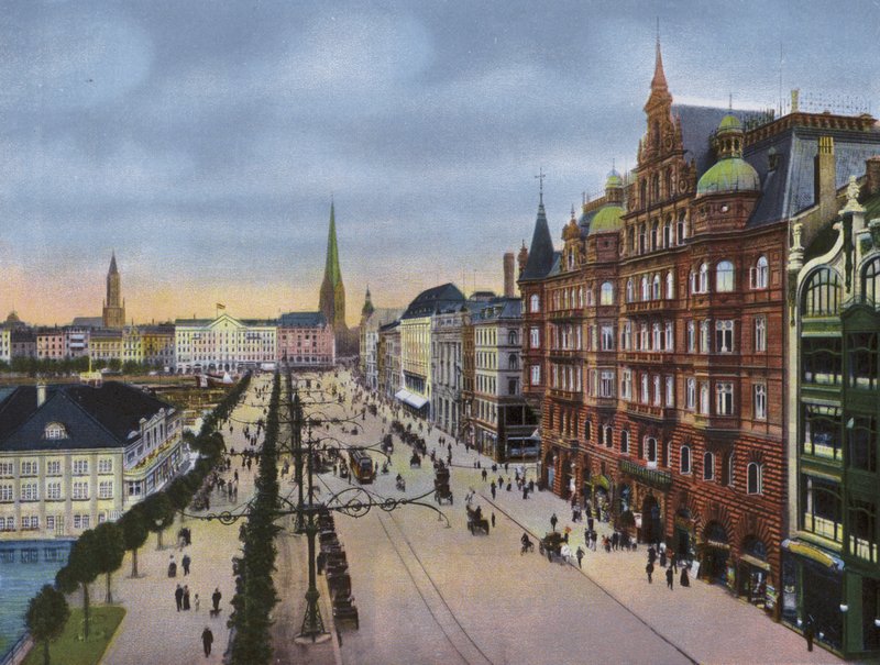 Hampuri: Jungfernstieg Alsterdammin kanssa (kuva) tekijältä Photographer German