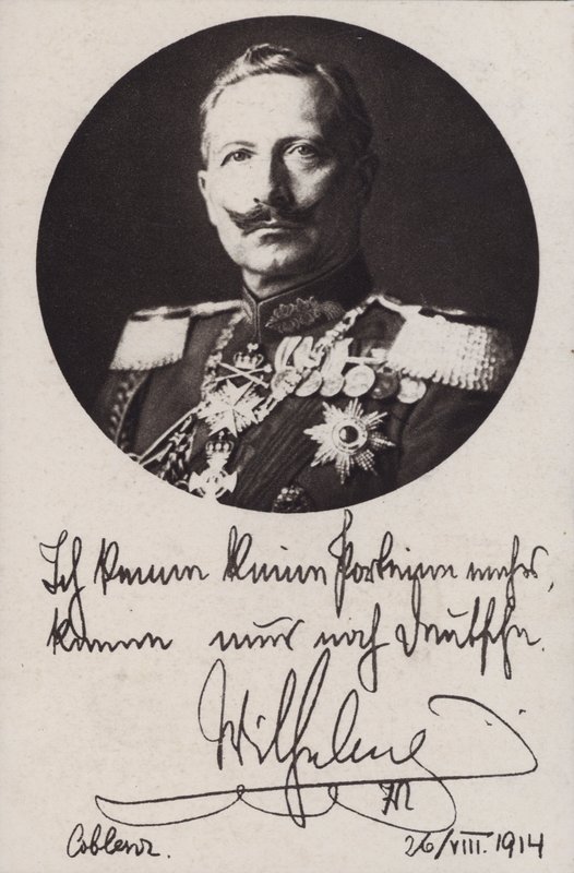 Saksan keisari Wilhelm II, ensimmäisen maailmansodan propagandapostikortti (m/v kuva) tekijältä Photographer German
