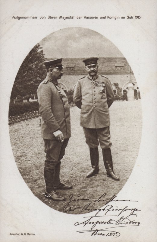 Keisari Wilhelm II ja kenttämarsalkka Paul von Hindenburg, Saksan armeijan komentaja, Posen, I maailmansota tekijältä Photographer German