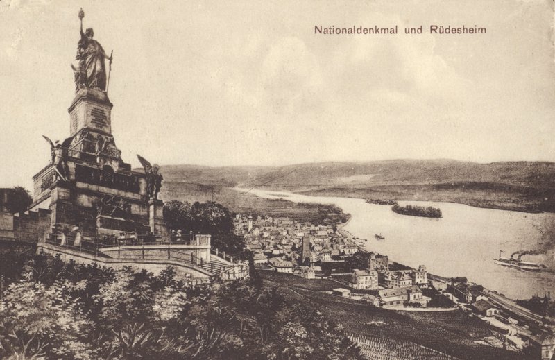 Nationaldenkmal, Saksan yhdistymisen muistomerkki, Rudesheim am Rhein, Hessen (m/v kuva) tekijältä Photographer German