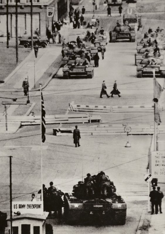 lokakuu 1961, Berliini Friedrichstrasse (m/w kuva) tekijältä Photographer German