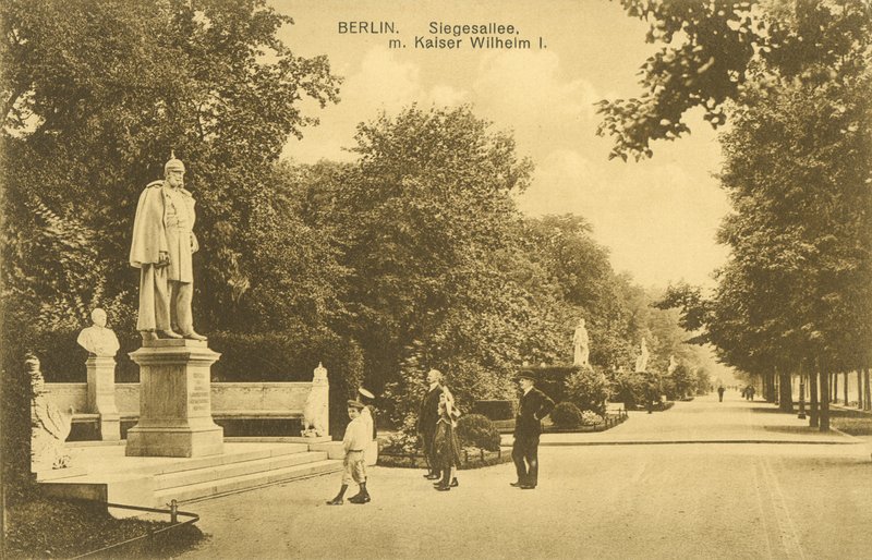 Siegesallee ja Keisari Wilhelm I:n patsas, Berliini (m/v kuva) tekijältä Photographer German
