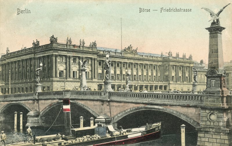 Pörssi, Friedrichstrasse, Berliini (värikuva) tekijältä Photographer German