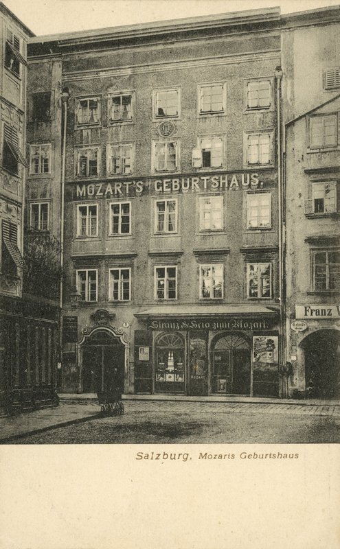 Wolfgang Amadeus Mozartin syntymäpaikka, Salzburg (m/v kuva) tekijältä Photographer German