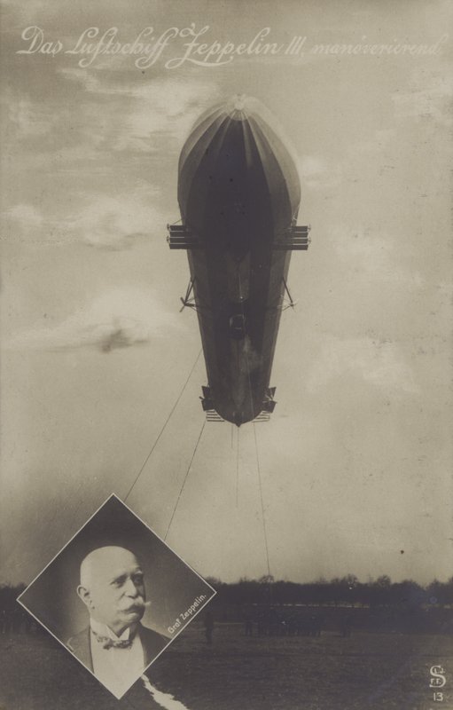 Zeppelin LZ III (b/w valokuva) tekijältä Photographer German