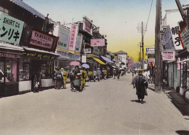 Japani, n. 1912: Matomachi Street, Kobe (kuva) tekijältä Photographer Japanese