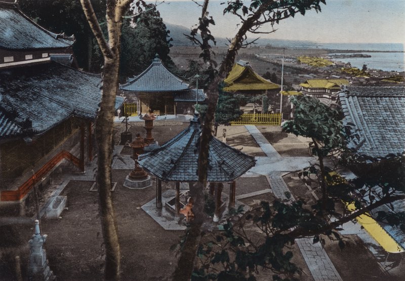 Japani, n. 1912: Miidera, yksi Ohmin kahdeksasta näkymästä, Kioton lähellä (kuva) tekijältä Photographer Japanese