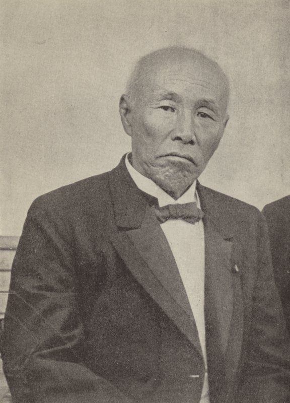 Okuma Shigenobu, Japanin pääministeri ensimmäisen maailmansodan syttyessä (m/w kuva) tekijältä Photographer Japanese