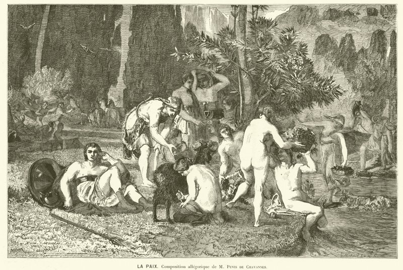 Rauha (kaiverrus) tekijältä Pierre (after) Puvis de Chavannes