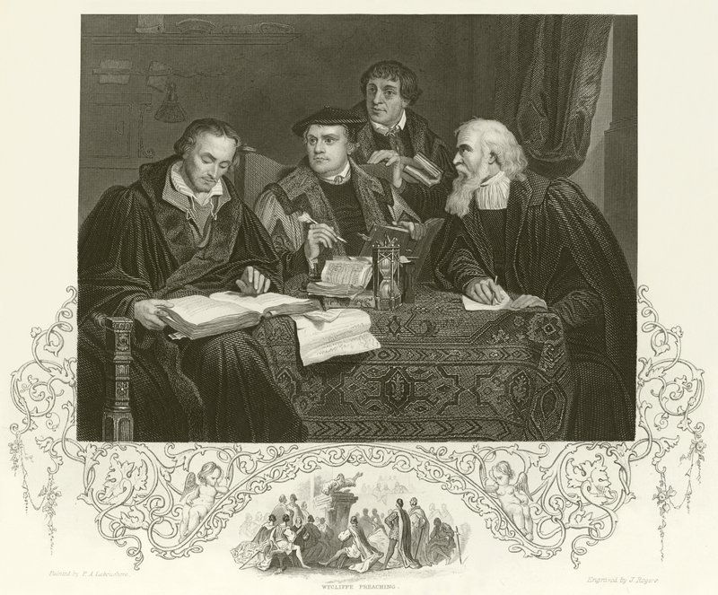 Luther, Melancthon, Pomeranus ja Cruciger tekijältä Pierre Antoine Labouchere