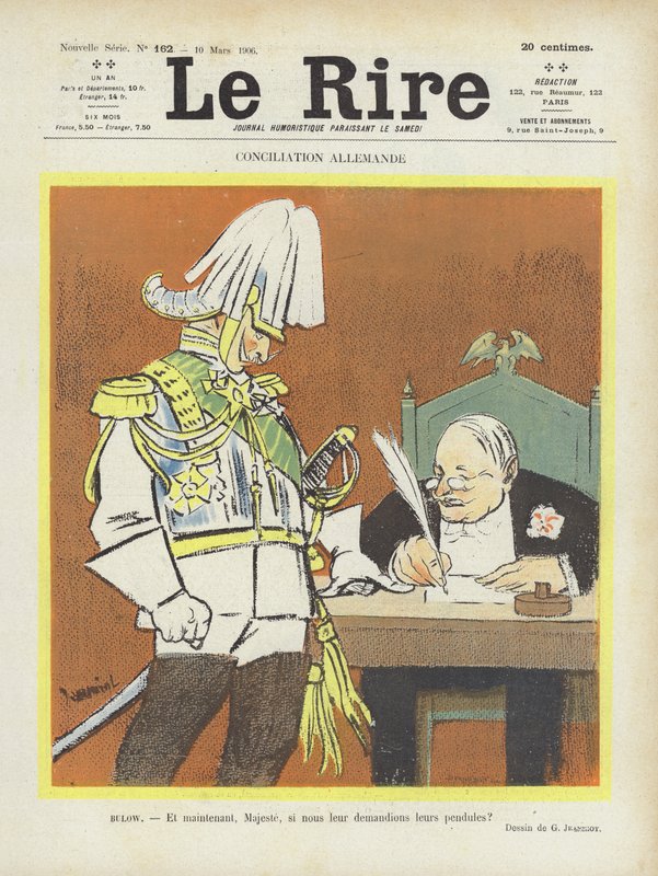 Saksalainen sovittelu. Kuvitus Le Rirelle tekijältä Pierre Georges Jeanniot