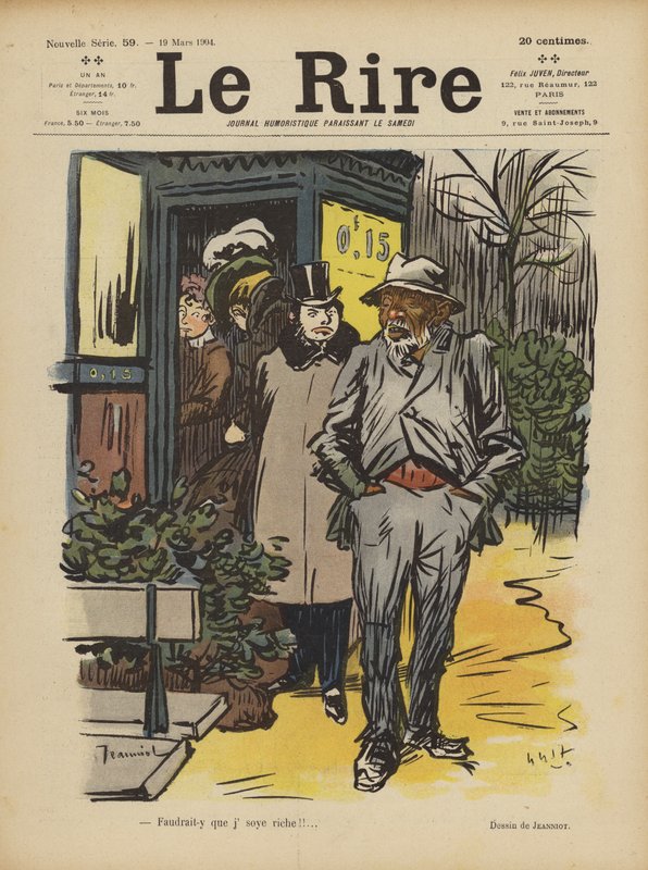 Le Rire -lehden kuvitus tekijältä Pierre Georges Jeanniot