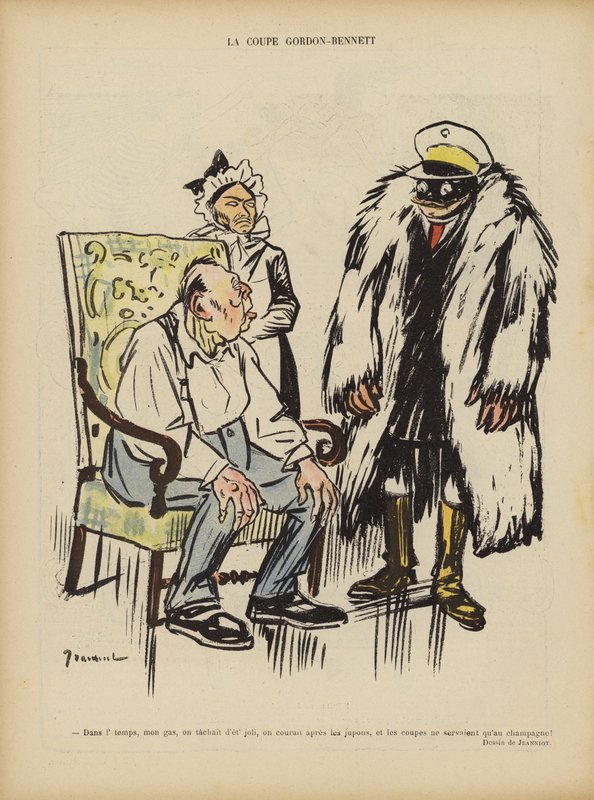 Gordon Bennett Cup. Kuvitus Le Rirelle tekijältä Pierre Georges Jeanniot