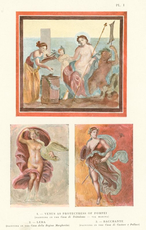 Venus S. Pompejin suojelija, Leda, Bacchante (musta lito) tekijältä Pierre Gusman
