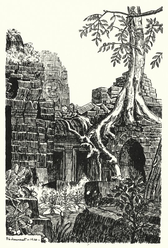 Sisäpiha, Bayon (kaiverrus) tekijältä Pierre Jeannerat de Beerski