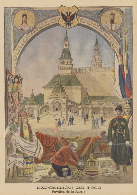 Venäjän paviljonki Exposition Universelle -näyttelyssä 1900 Pariisissa tekijältä Pierre Mejanel
