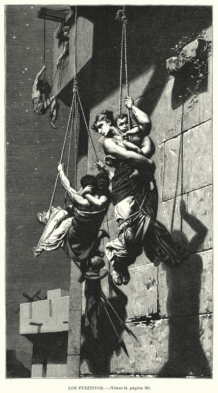 Ateenalaiset pakolaiset (litho) tekijältä Pierre Paul Lêon Glaize