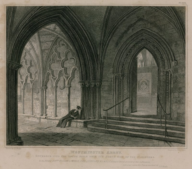 Sisäänkäynti South Aisleen, Westminster Abbey, Lontoo tekijältä Pieter Jansz. Quast