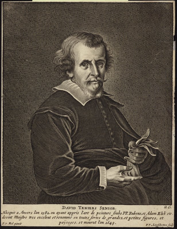 David Teniers vanhemman muotokuva tekijältä Pieter van Mol