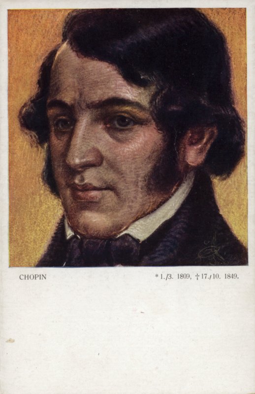 Frederic Chopin, puolalainen säveltäjä ja pianisti (1810-1849) tekijältä Polish School