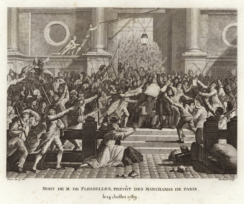Jacques de Flessellesin kuolema tekijältä Prieur