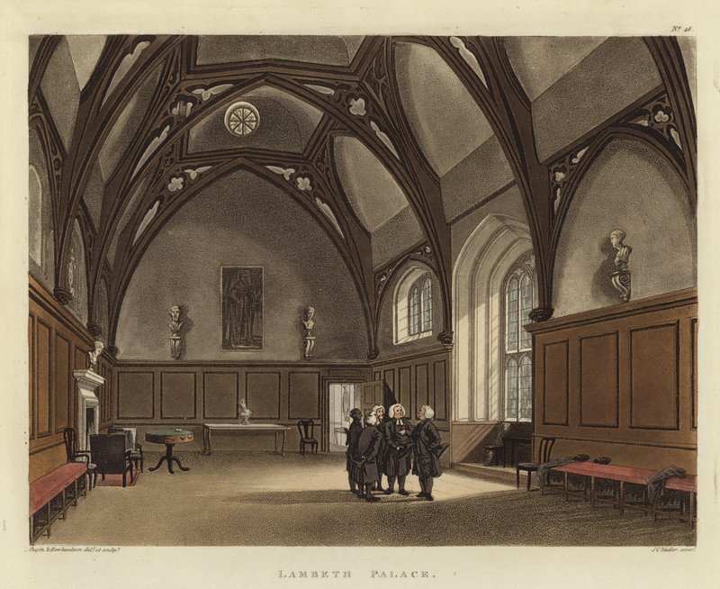 Lambethin palatsi tekijältä Pugin and Rowlandson
