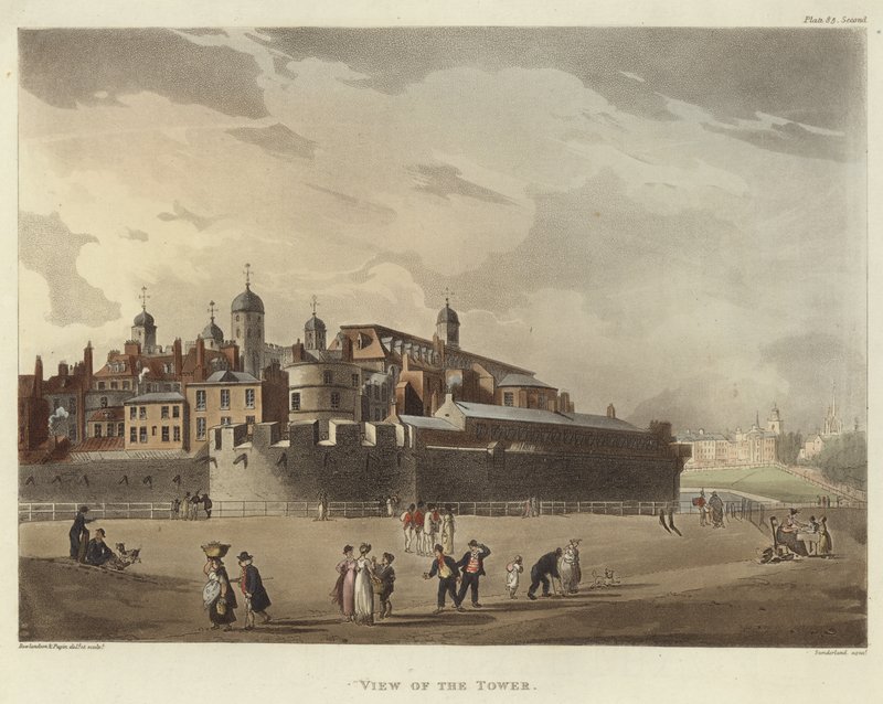Näkymä tornista tekijältä Pugin and Rowlandson