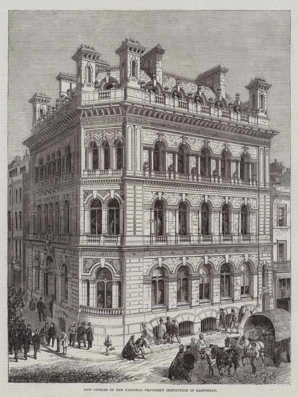 National Provident Institutionin uudet toimistot Eastcheapissa tekijältä R. Dudley