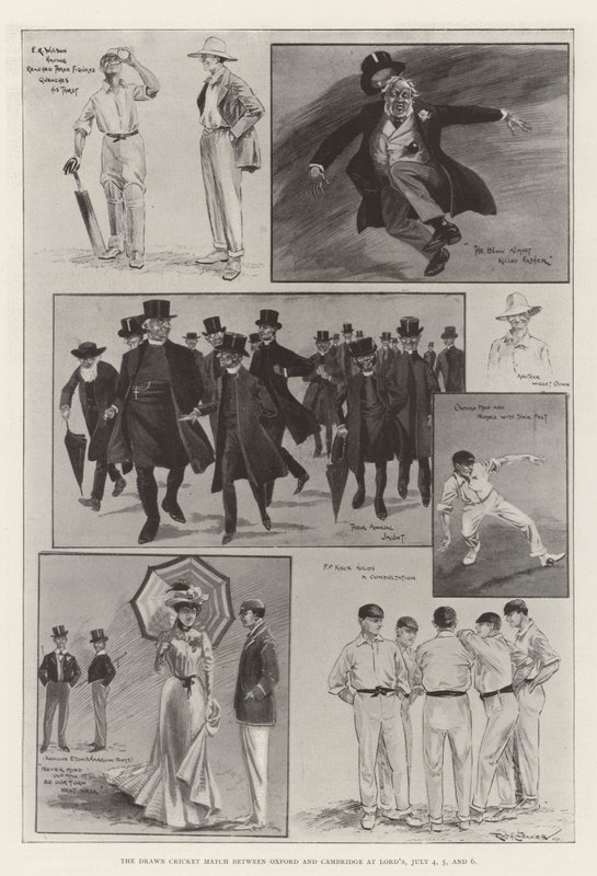 Drawn Cricket Match Oxfordin ja Cambridgen välillä Lord