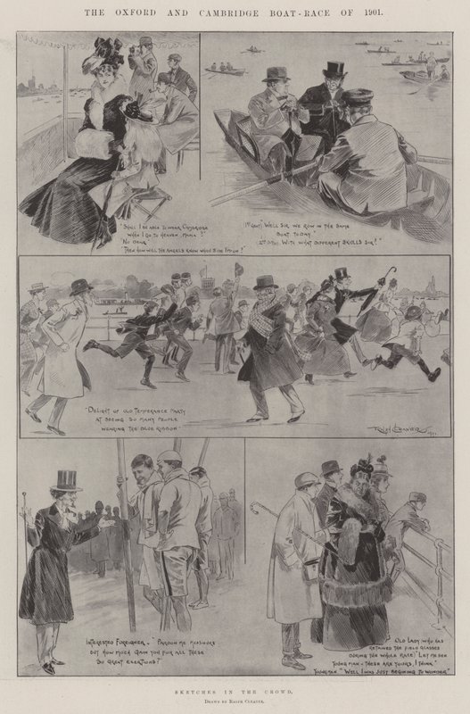Oxfordin ja Cambridgen venekilpailu 1901 tekijältä Ralph Cleaver