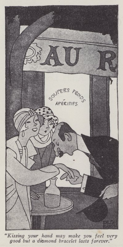 Kuvitus Gentlemen Prefer Blondes, Anita Loos (litho) tekijältä Ralph Barton