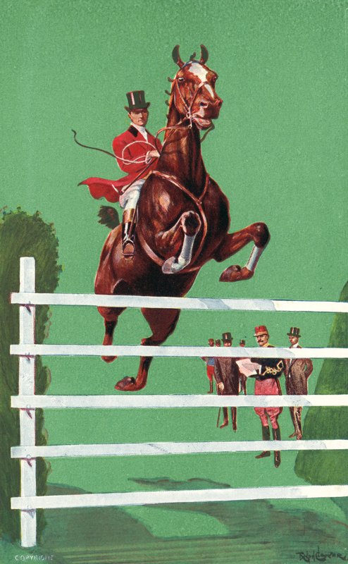 International Horse Show, Olympia, Lontoo, kesäkuu 1908 (värilitho) tekijältä Ralph Cleaver