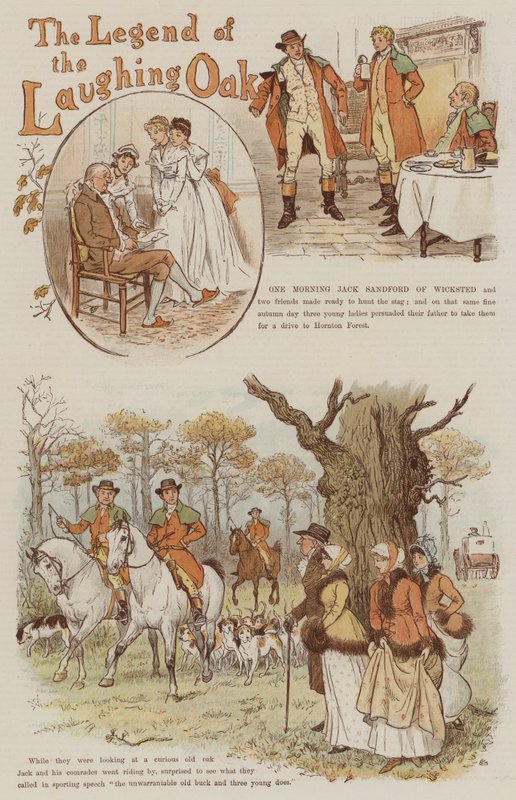Legenda nauravasta tammesta (chromolitho) tekijältä Randolph Caldecott