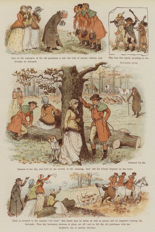 Legenda nauravasta tammesta (chromolitho) tekijältä Randolph Caldecott