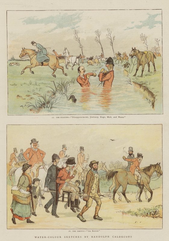 Vesiväriluonnokset (chromolitho) tekijältä Randolph Caldecott