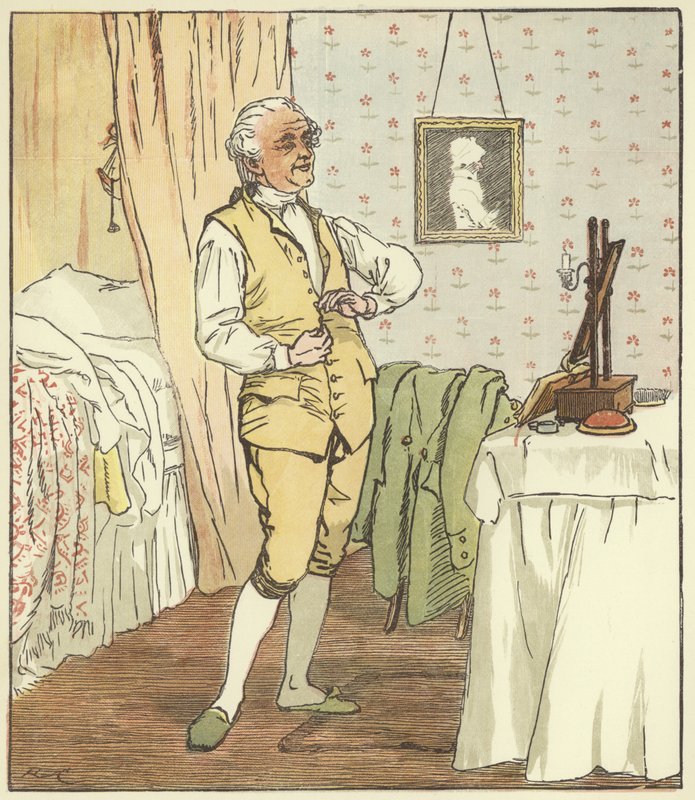 Elegia hullun koiran kuolemasta tekijältä Randolph Caldecott